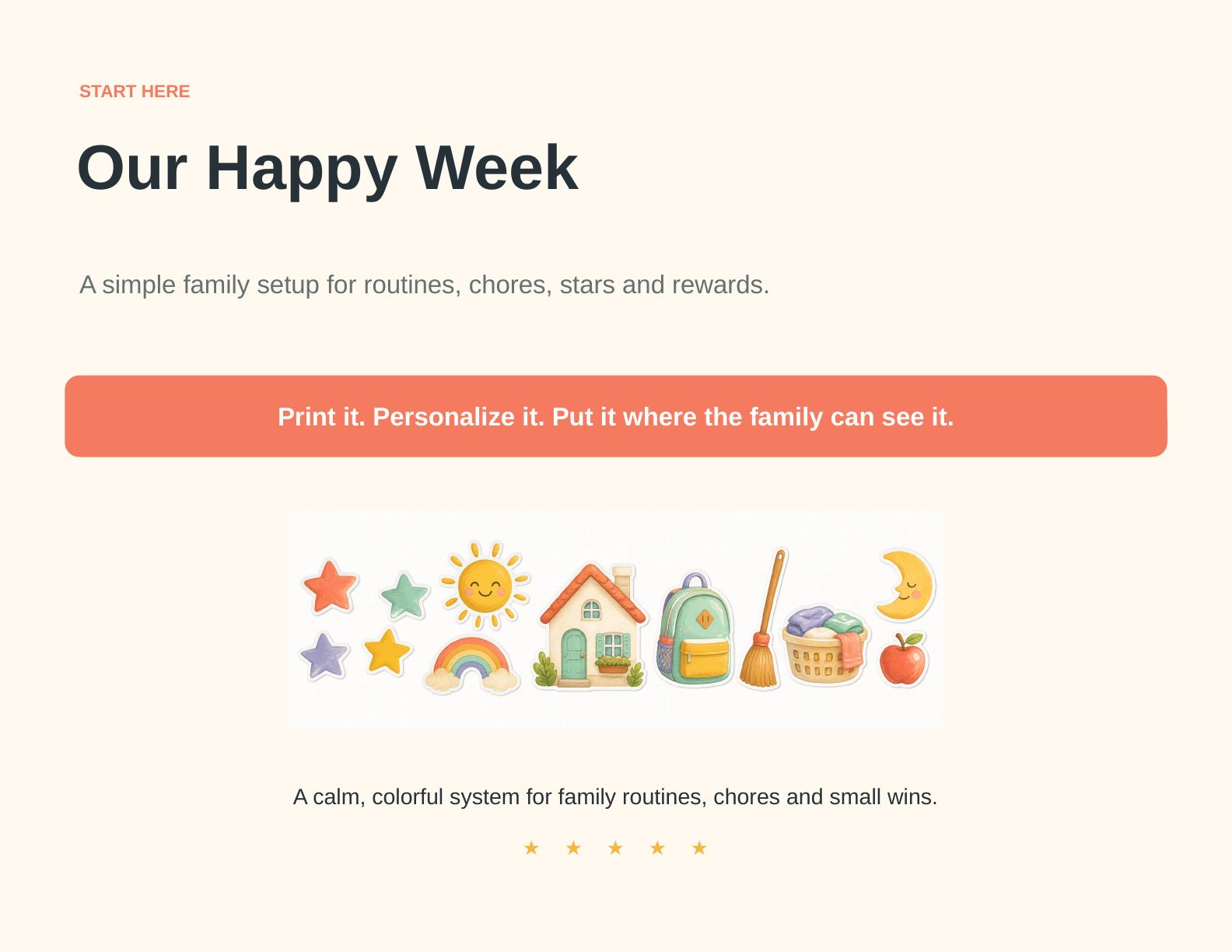 Our Happy Week product preview